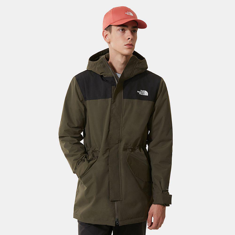 The North Face City Breeze Rain Ανδρικα Ελαφρύ Μπουφάν - Πρασινο / Μαυρα (IAJL98753)